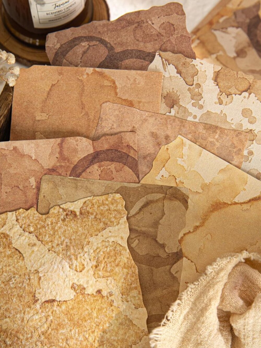 84 Sheets Small Textured Scrapbook Paper and 3D Embossed Collage Paper, Vintage - Picture 5 of 9